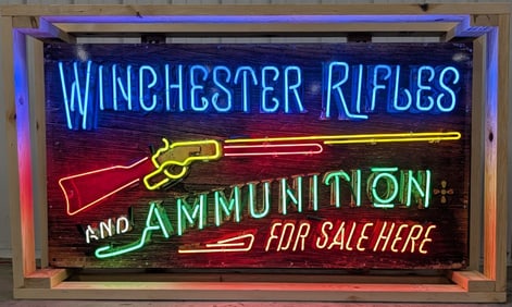 5ft Custom Winchester Rifles Neon Advertising Sign