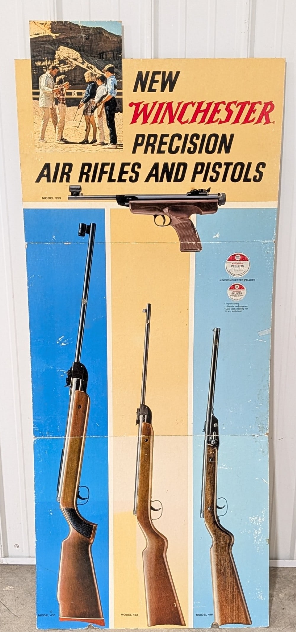 Over 5ft Vintage Winchester Air Rifles & Pistols Sign (1 of 8)