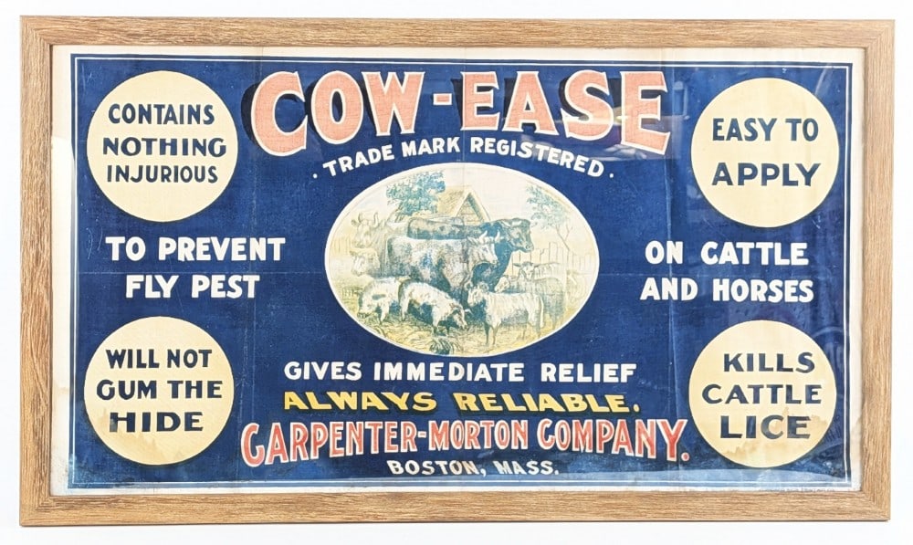 Early Cow-Ease Framed Canvas Banner w/ Graphics (1 of 11)