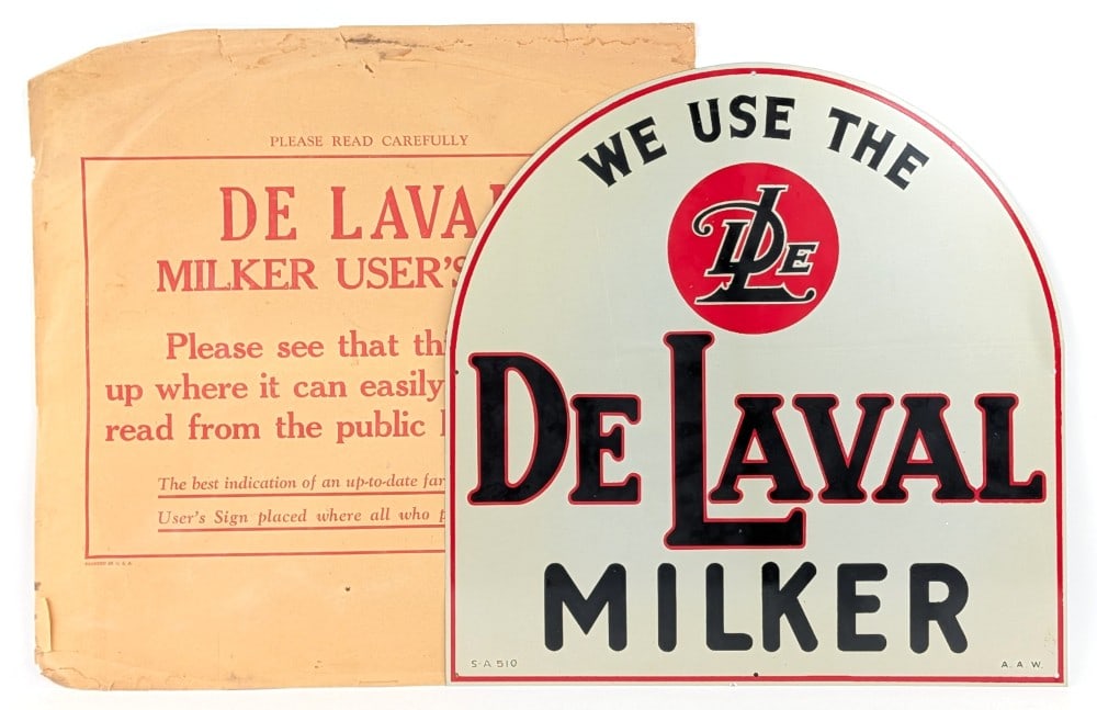 NOS Vintage SST DeLaval Milker Tombstone Sign (1 of 7)