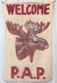 Large Loyal Order Of Moose Cloth Fraternal Banner