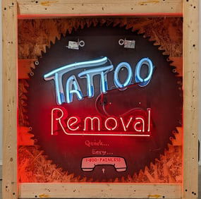 Custom 2-Color Tattoo Removal Buzz Saw Neon Sign