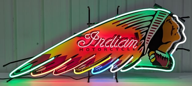 Custom Indian Motorcycle Neon Sign