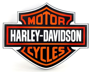 3ft Contemporary Harley-Davidson Motorcycles Lighted Advertising Sign
