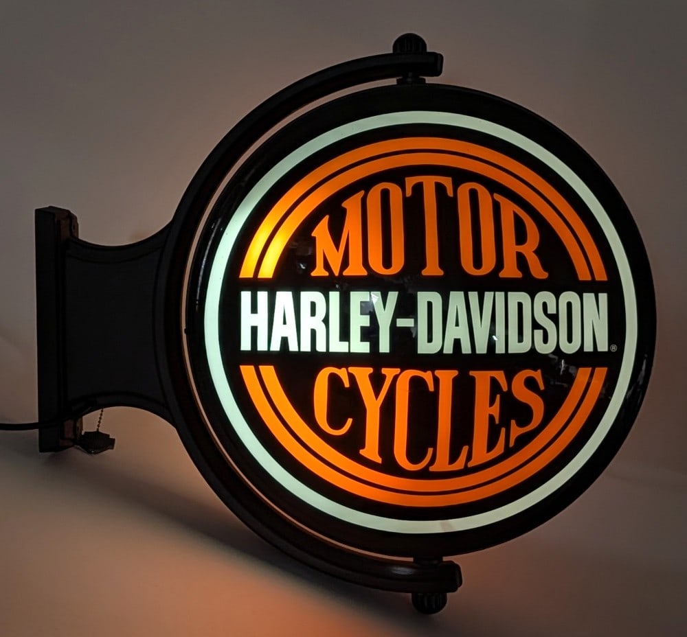 Harley-Davidson Motorcycle Lighted Rotating Sign (1 of 14)