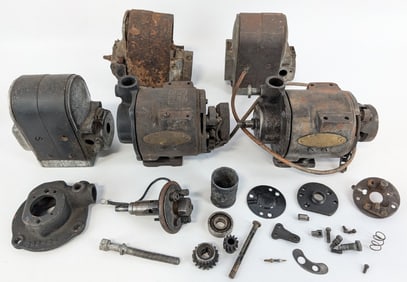 Early Harley-Davidson JD Motorcycle Parts / Bosch ZEV Magneto / Model C Generator