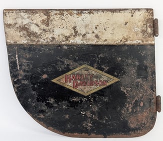 1930s Harley-Davidson Motorcycle Sidecar Original Paint Door