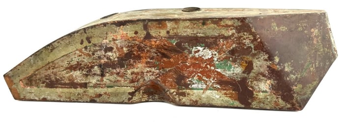 1912-1914 Excelsior Auto-Cycle Motorcycle Brass Tank w/ Original Paint