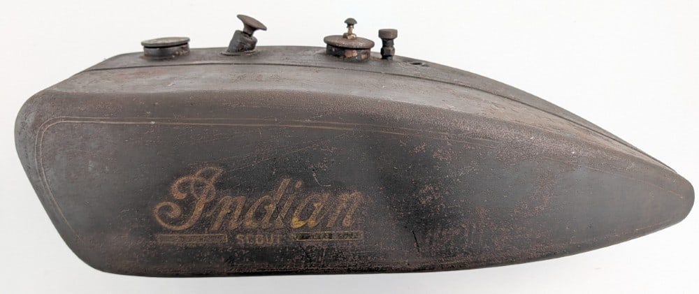 Original Paint 1928 Indian Scout Motorcycle Tank Set (1 of 20)