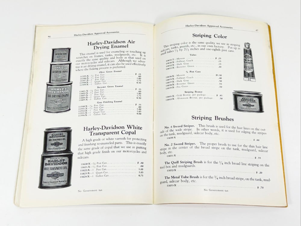 1920s Harley-Davidson Motorcycle & Accessories Catalog Lot / 1921 Dealer - 6