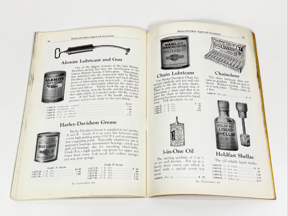1920s Harley-Davidson Motorcycle & Accessories Catalog Lot / 1921 Dealer - 7