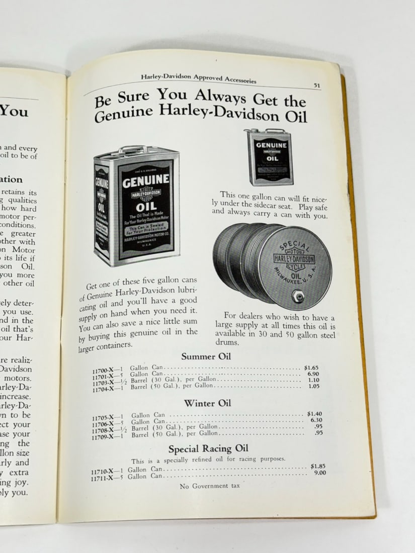 1920s Harley-Davidson Motorcycle & Accessories Catalog Lot / 1921 Dealer - 8