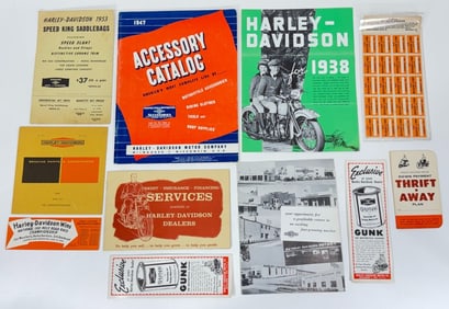 Vintage Harley-Davidson Motorcycle Dealership Sales Brochures / Catalogs & More