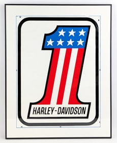 2ft 1970s Harley-Davidson Dealership Window Decal