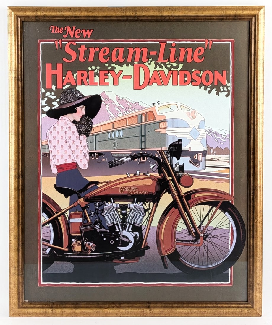 The New Stream-Line Harley-Davidson Framed Poster by Uhl Studios (1 of 7)