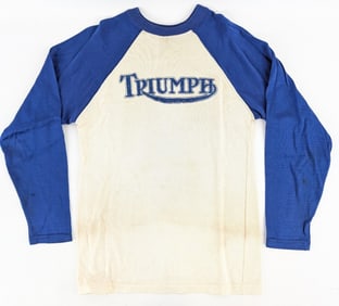 1950s-1960s Triumph Motorcycle Dealer Race Jersey Size Medium