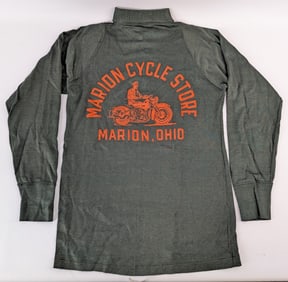 1940s-1950s Harley-Davidson Marion Cycle Store Sponsored Motorcycle Racing Jersey