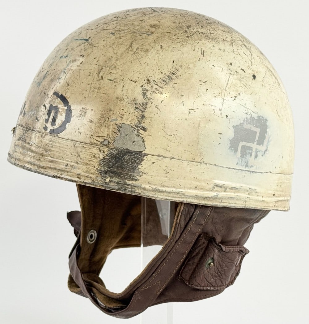 1960s Norton Motorcycle Racing Helmet By Everoak / Red Baron (1 of 10)