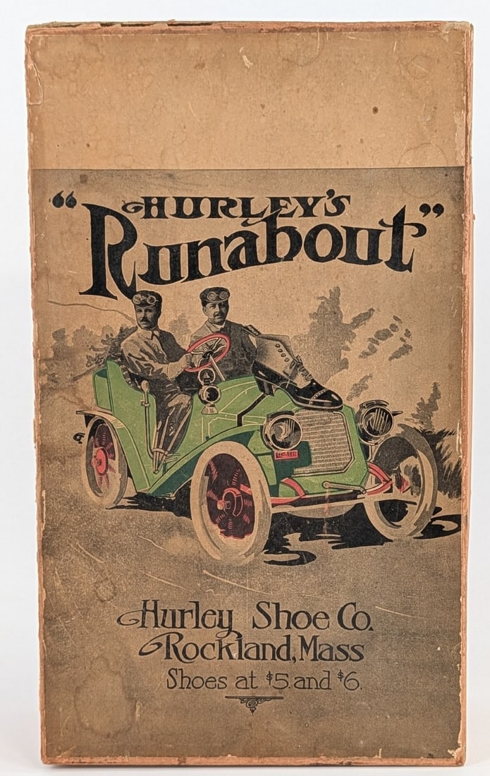 Early Hurley's Runabout Shoe Box w/ Early Automobile Graphics (1 of 9)