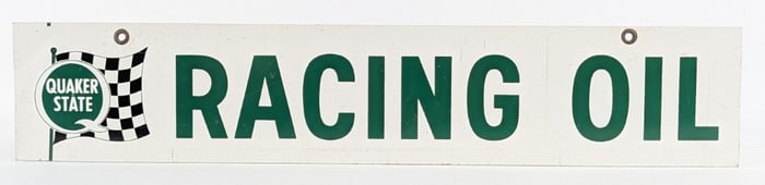 Vintage DST Quaker State Racing Oil Advertising Sign