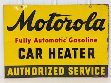 Vintage DST Motorola Car Heater Sign
