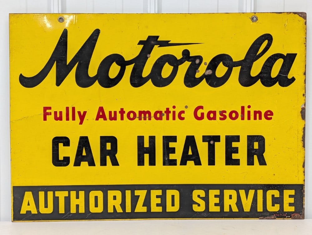 Vintage DST Motorola Car Heater Sign (1 of 9)