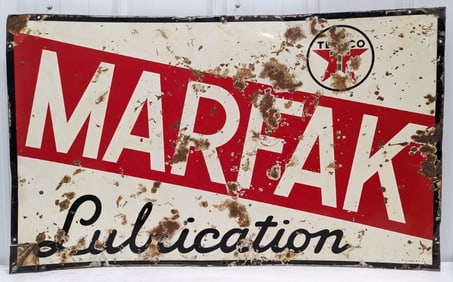 Vintage SST Texaco Marfak Lubrication Advertising Sign