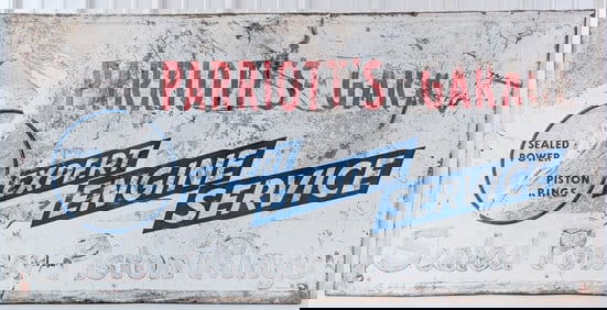 Nearly 6ft Vintage SST Sealed Power Pistons Embossed Advertising Sign