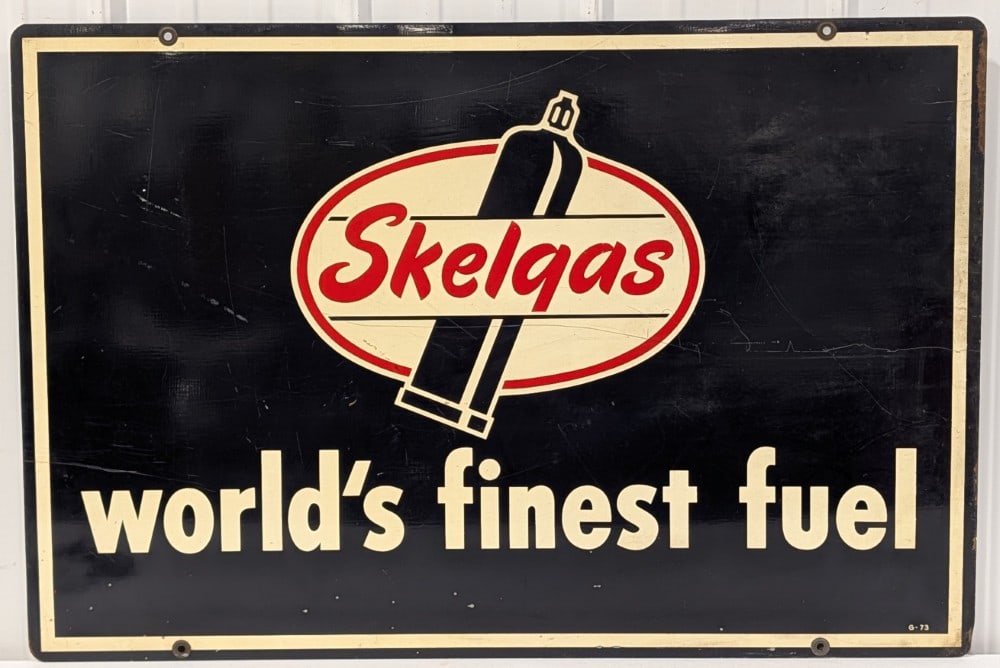Vintage DST Skelgas Fuel Advertising Sign (1 of 10)