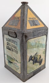 Early Gamage 5 Gallon Motor Oil Can / Race Car & Boat Graphics