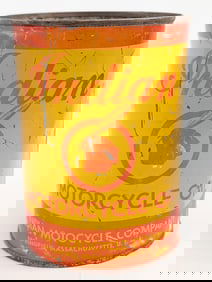 Vintage Indian Motorcycle Oil One Quart Metal Bullseye Can