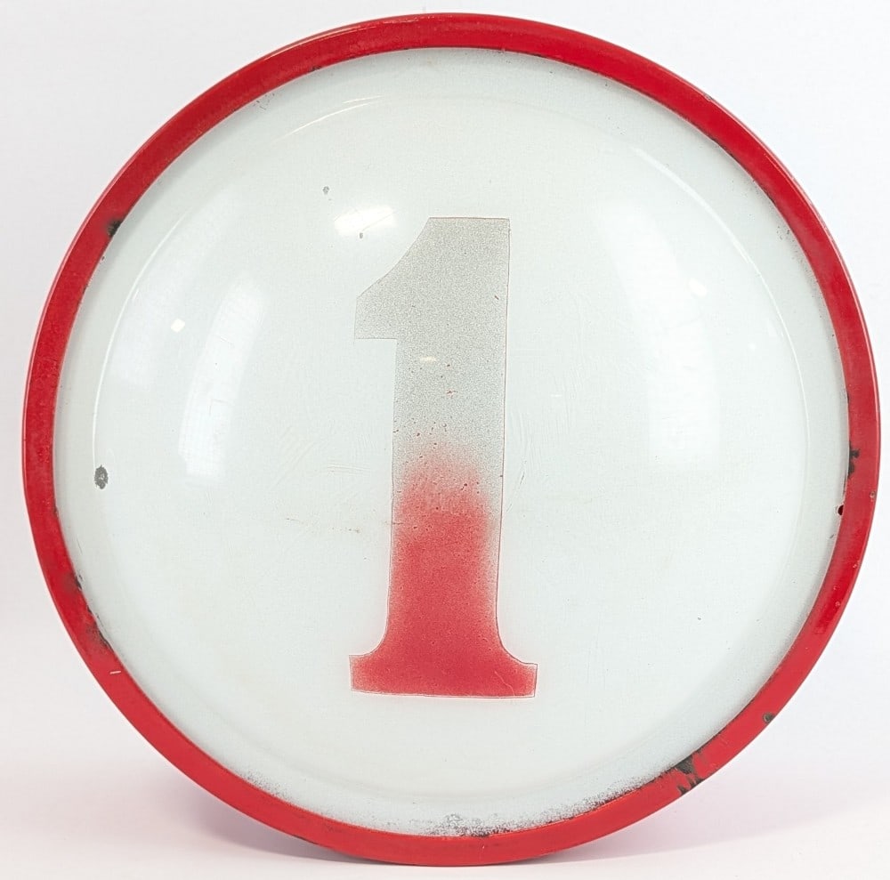 Vintage Lexan & Porcelain Lighted No.1 Gas Station / Drive In Movie Theater Sign (1 of 8)