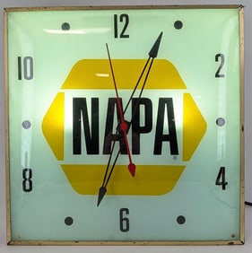 Vintage NAPA Lighted Advertising PAM Clock