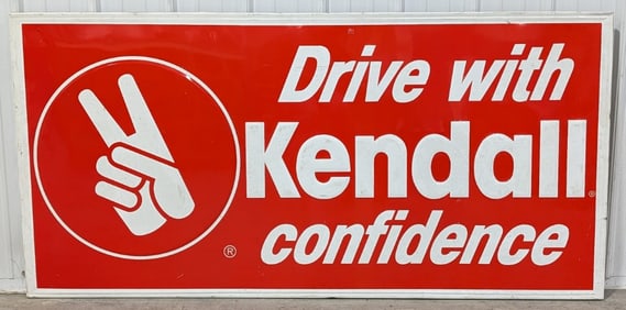 Large Vintage SST Kendall Motor Oil Embossed Sign