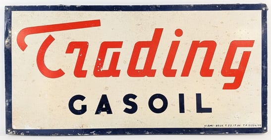 Vintage SST Trading Gas Oil Advertising Sign