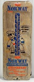 Vintage SST Norway Anti-Freeze Advertising Thermometer Sign