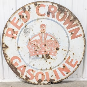 42in Vintage SSP Red Crown Gasoline Sign