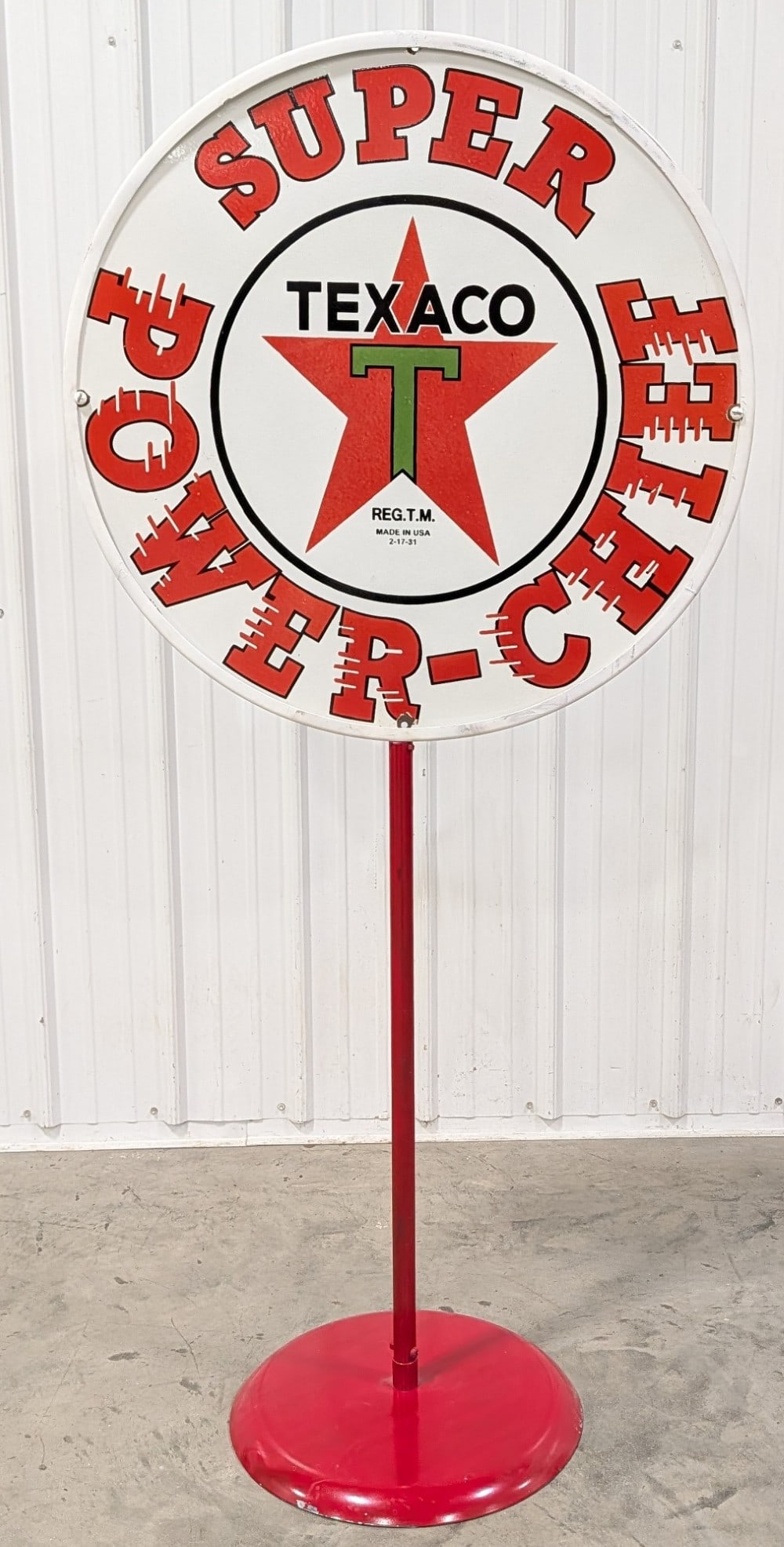SSP Texaco Super Power Chief Replica Curb Sign (1 of 9)
