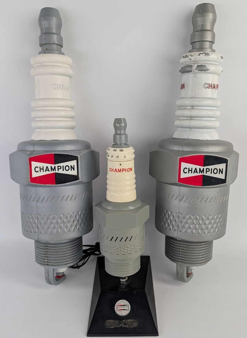 Vintage Champion Spark Plug Store Displays & Radio (1 of 14)