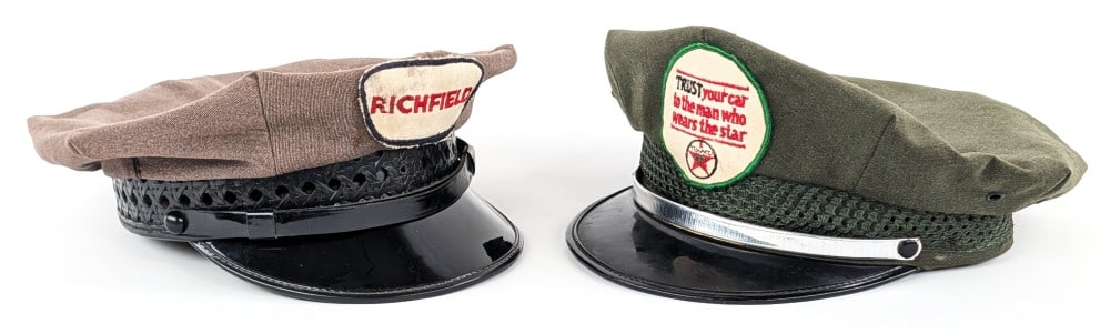 Vintage Richfield and Texaco Gas Station Service Attendant Hats (1 of 14)