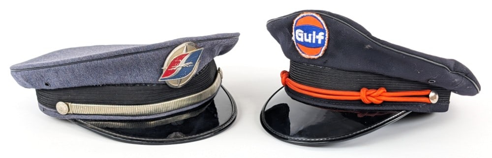 Vintage Greyhound Bus and Gulf Service Attendant Hats (1 of 16)