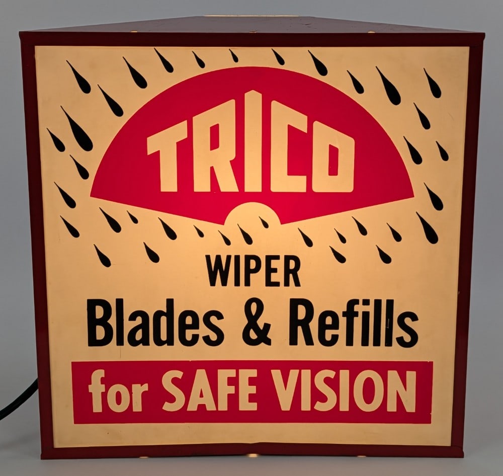 Vintage Trico Wiper Blades & Refills Lighted Advertising Sign (1 of 8)