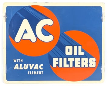 AC Oil Filters with Aluvac Element Metal Sign (TAC)