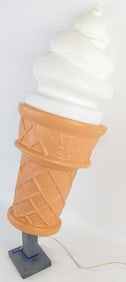 Giant Safe-T Cup Blow Mold Lighted Vanilla Ice Cream Cone