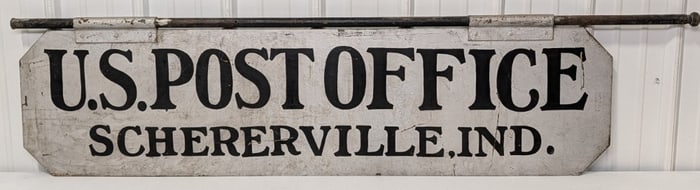 5ft Vintage DST Schererville Indiana United States Post Office Sign
