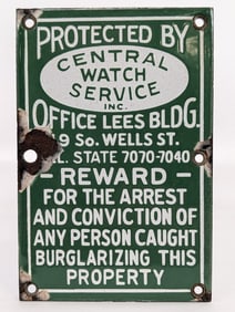 Vintage SSP Central Watch Service Sign