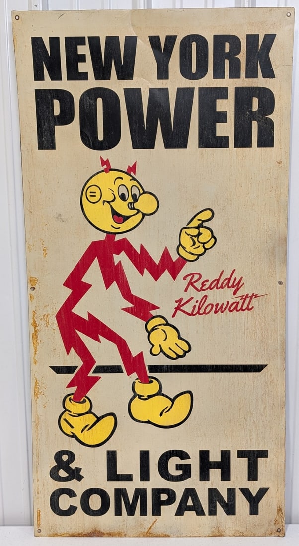 4ft SST New York Power Company Reddy Kilowatt Fantasy Sign (1 of 6)