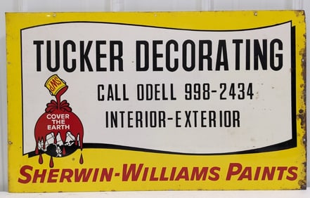 Vintage DST Sherwin Williams Paints SWP Advertising Sign