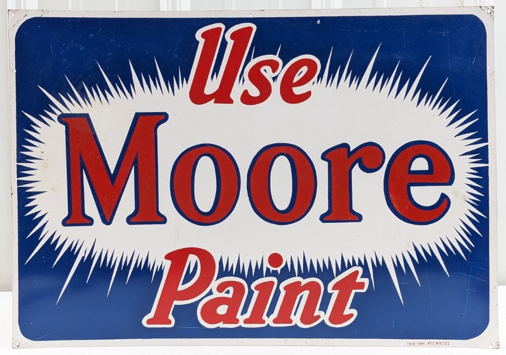 Vintage SST Moore Paint Advertising Sign (1 of 6)