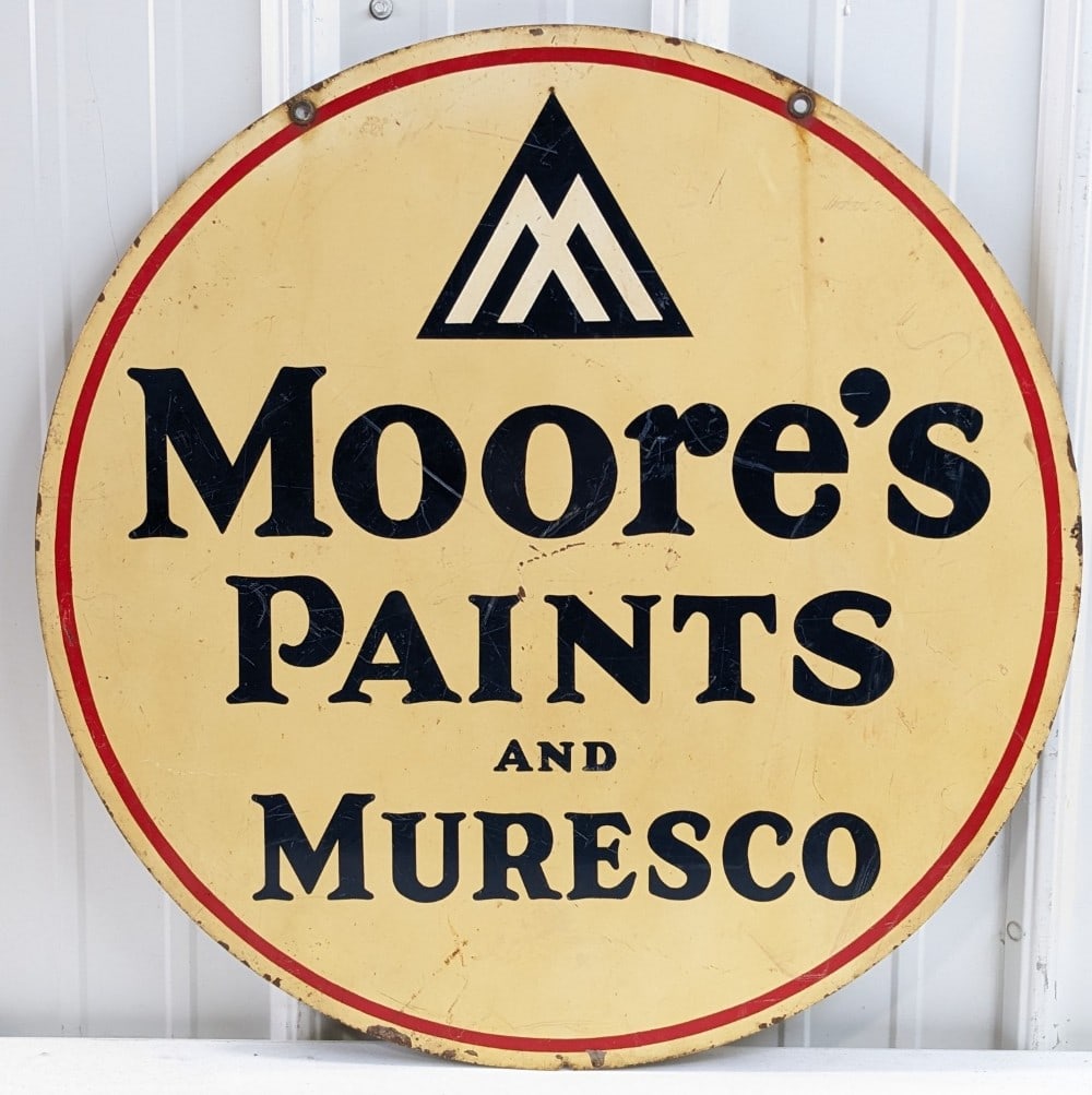 Vintage DST Moore's Paints and Muresco Advertising Sign (1 of 9)